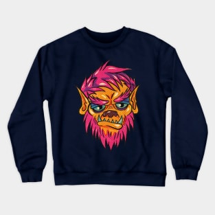 Retro style wolf man werewolf Crewneck Sweatshirt